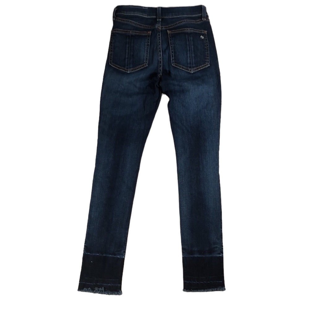 Rag & bone 10 Inch Capri Skinny Jeans in Stanwix Wash Released Raw Hem, Size 24 - Picture 4 of 16